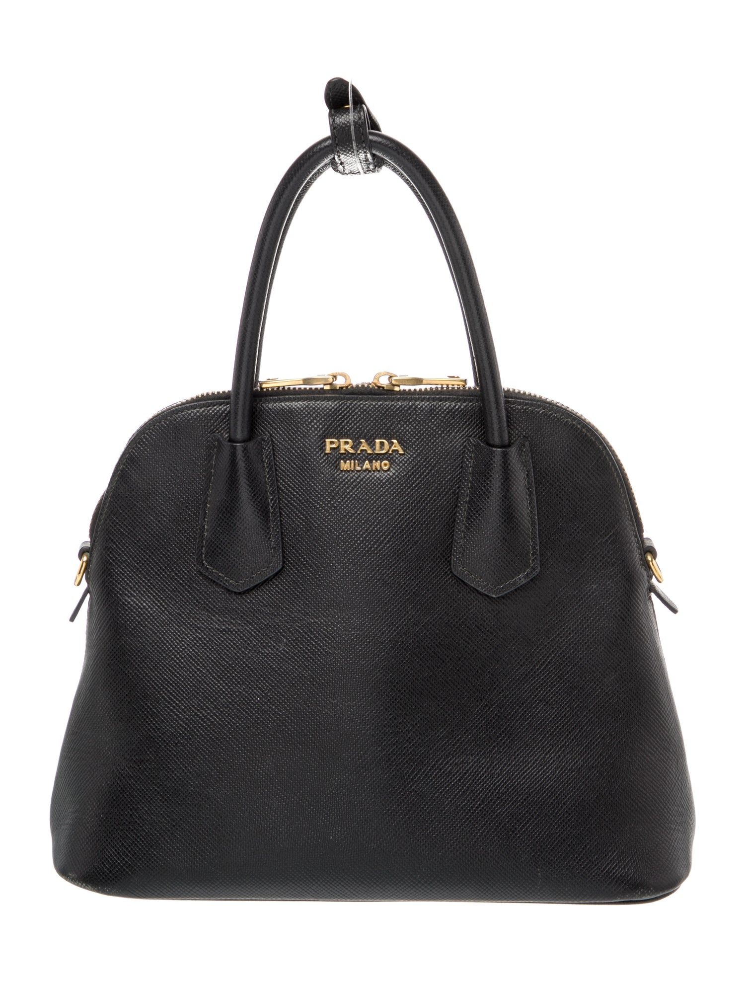 Prada Saffiano Cuir Leather Top Handle Bag